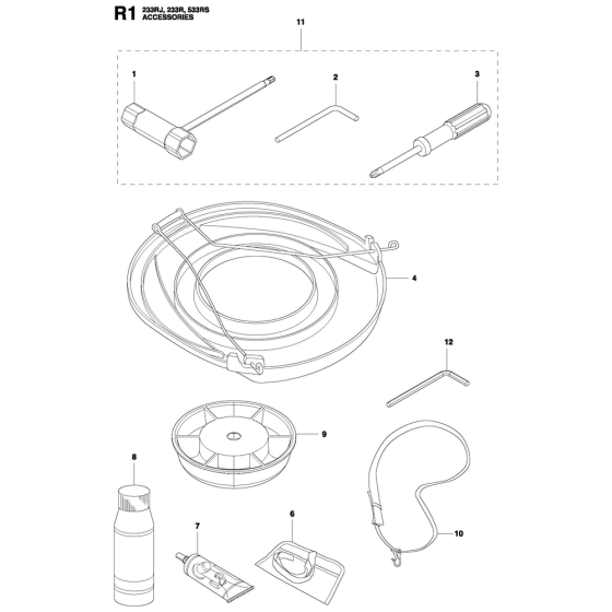 Accessories Assembly For Husqvarna 533RS Brushcutters