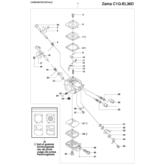 Carburetor Assembly For Husqvarna 535FBX Brushcutters