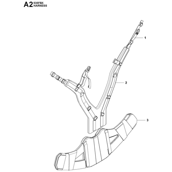 Harness-2 Assembly For Husqvarna 535FBX Brushcutters