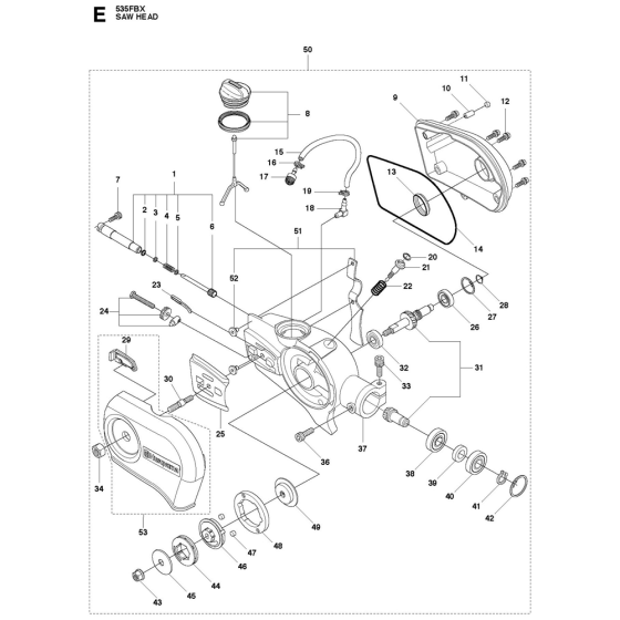 Saw Head Assembly For Husqvarna 535FBX Brushcutters