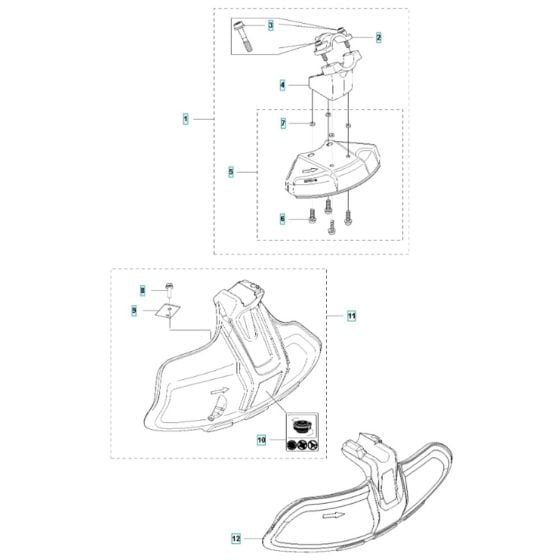 Accessories (2) for Husqvarna 535iFR Battery Brushcutter