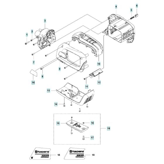 Housing for Husqvarna 535iFR Battery Brushcutter