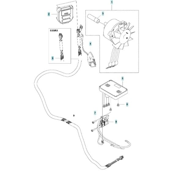 Electrical for Husqvarna 535iRX Battery Brushcutter