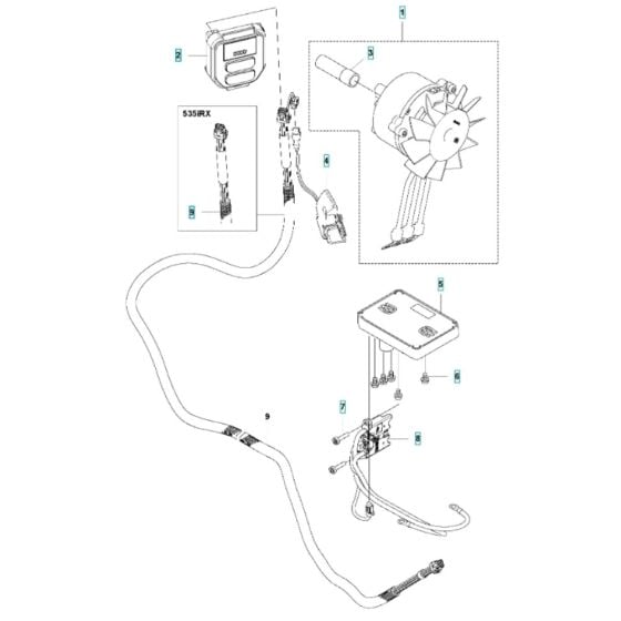 Electrical for Husqvarna 535iRXT Battery Brushcutter