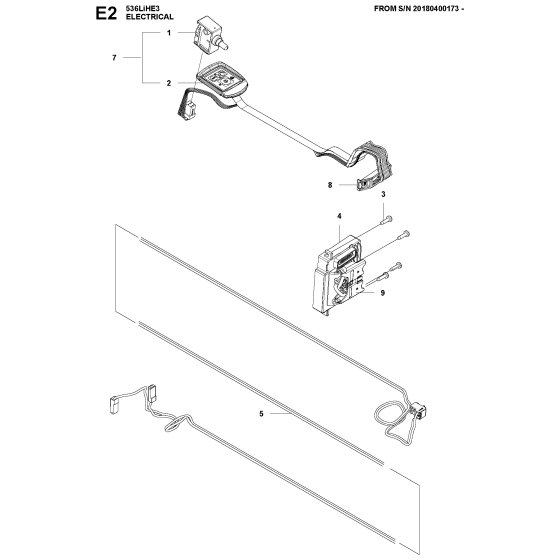 Electrical Assembly for Husqvarna 536LIHE3 Hedge Trimmers