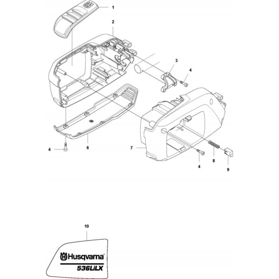 Housing-1 for Husqvarna 536 LiLX Trimmer/ Edgers