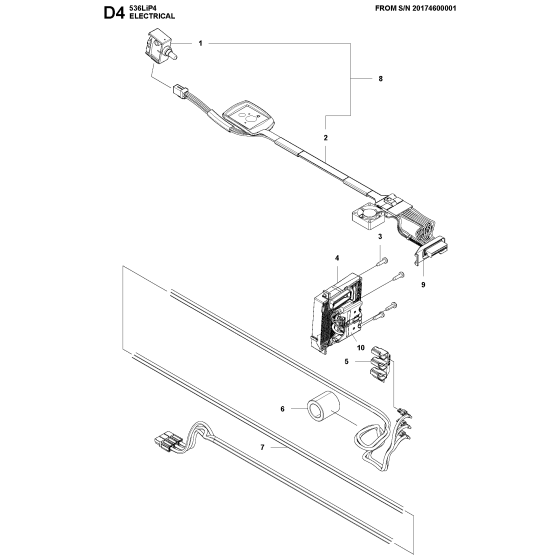 Electrical Assembly for Husqvarna 536LIP4 Pole Pruners