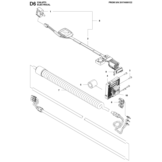 Electrical-1 Assembly for Husqvarna 536LIPT5 Pole Pruners