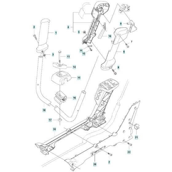 Handle for Husqvarna 536LiR Battery Brushcutter