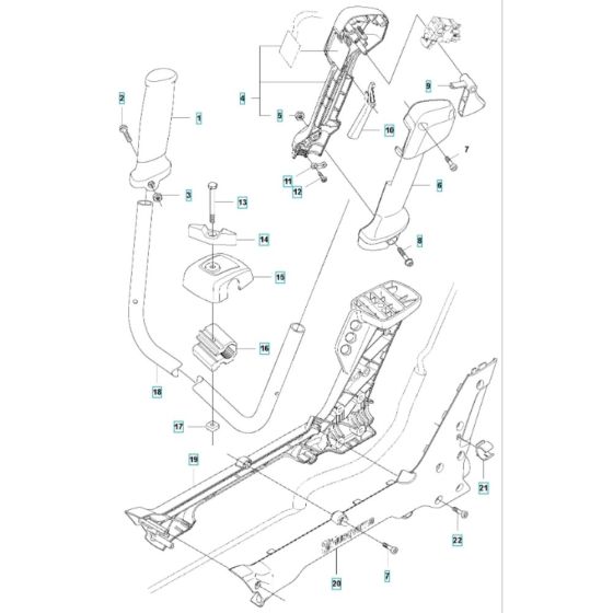 Handle for Husqvarna 536LiRX Battery Brushcutter