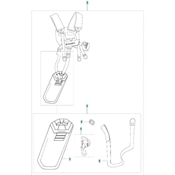 Harness for Husqvarna 536LiRX Battery Brushcutter