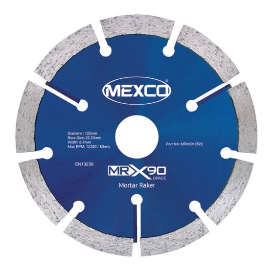 Mexco 125mm Diamond Blade Mortar Raker X90 Grade