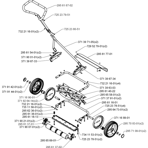 Main Assembly Assembly for Husqvarna 540 Commercial Lawn Mower