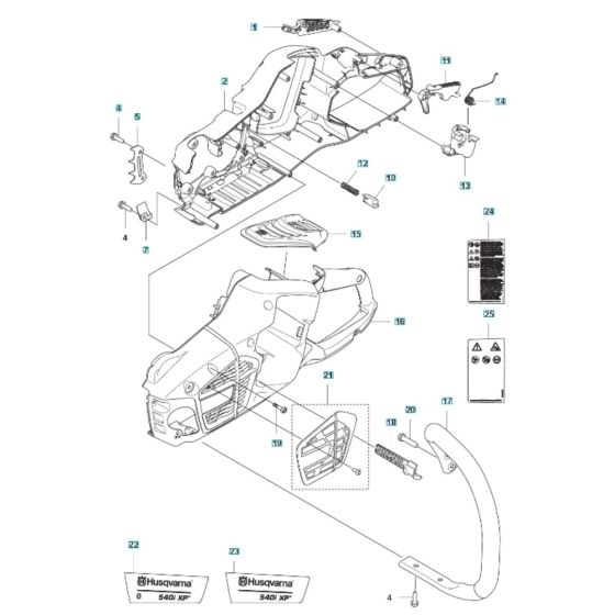 Chassis for Husqvarna 540i XP Battery Chainsaw