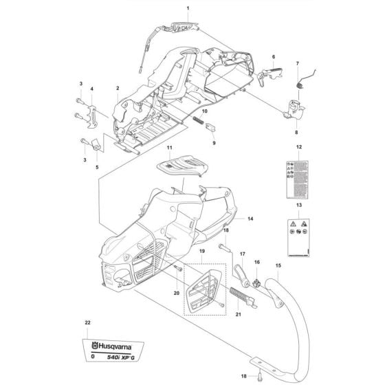 Chassis Assembly for Husqvarna 540i XP G Chainsaw