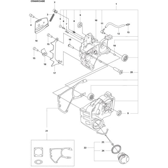 Crankcase Assembly for Husqvarna 540XP Mark III Chainsaw