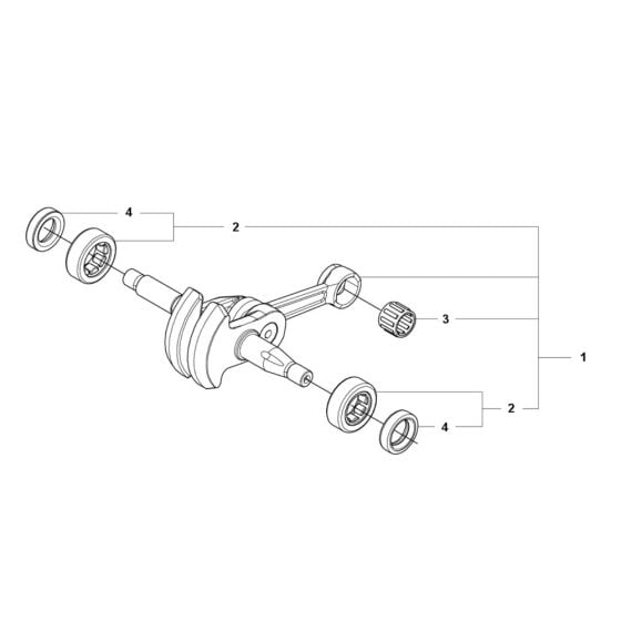 Crankshaft Assembly for Husqvarna 540XP Mark III Chainsaw