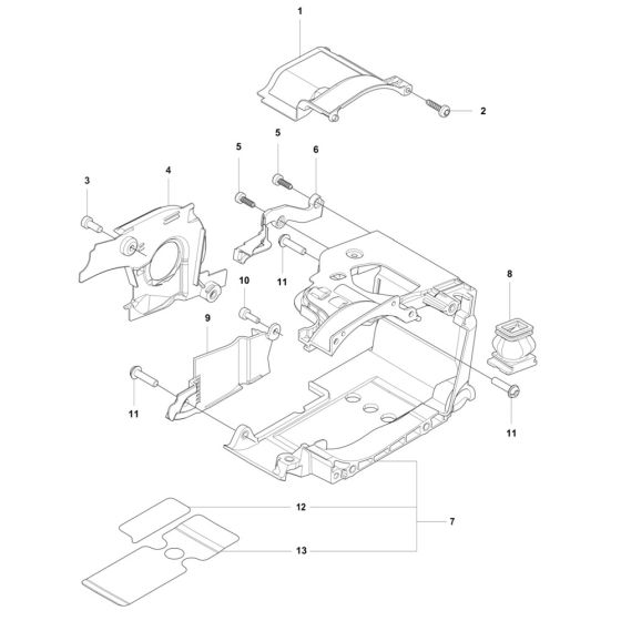 Cylinder Cover Assembly for Husqvarna 540XP Mark III Chainsaw