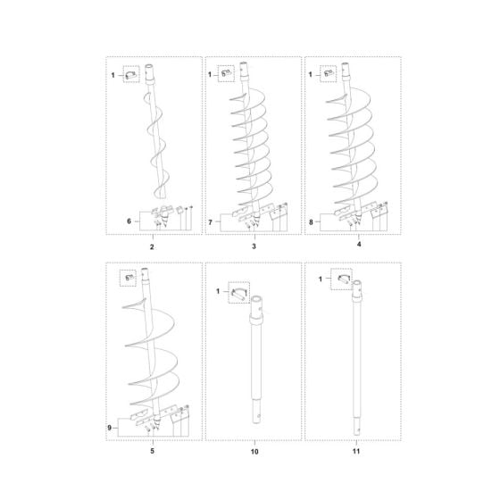 Accessories for Husqvarna 541EA Auger