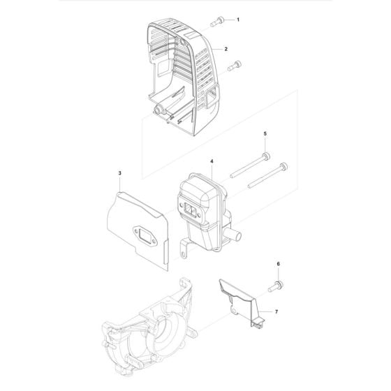 Muffler for Husqvarna 541EA Auger