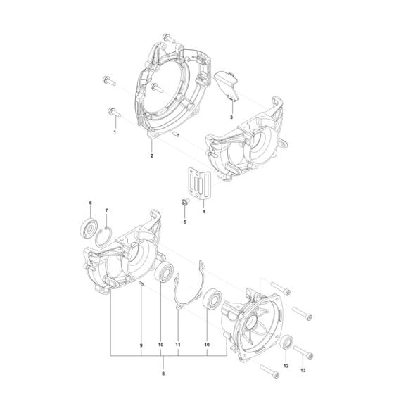 Crankcase for Husqvarna 541EA Auger