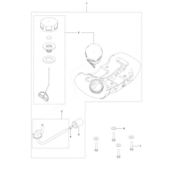 Fuel Tank Assembly for Husqvarna 541EA Auger