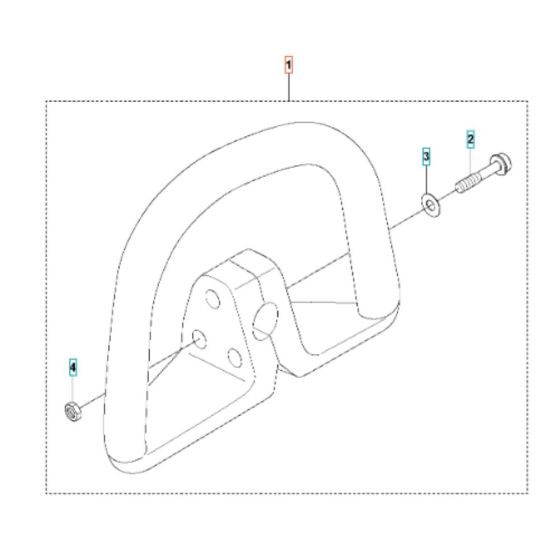 Handle Assembly for Husqvarna 541RB Brushcutter