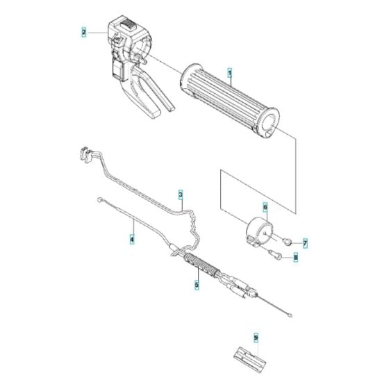 Throttle Assembly for Husqvarna 541RB Brushcutter