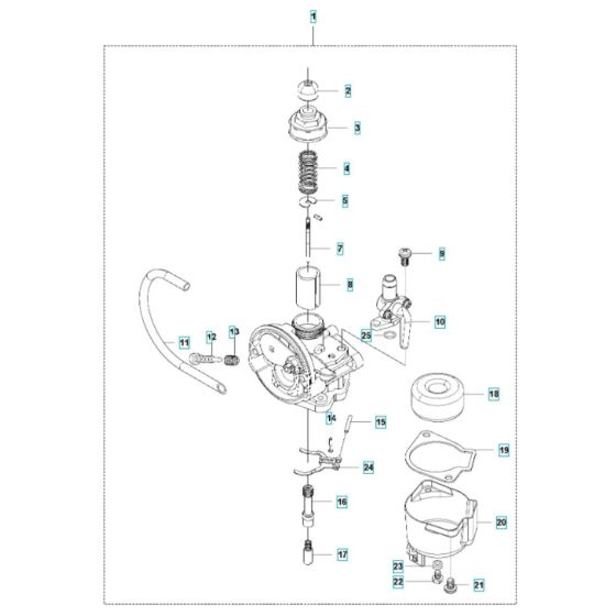 Carburettor Assembly for Husqvarna 541RB Brushcutter