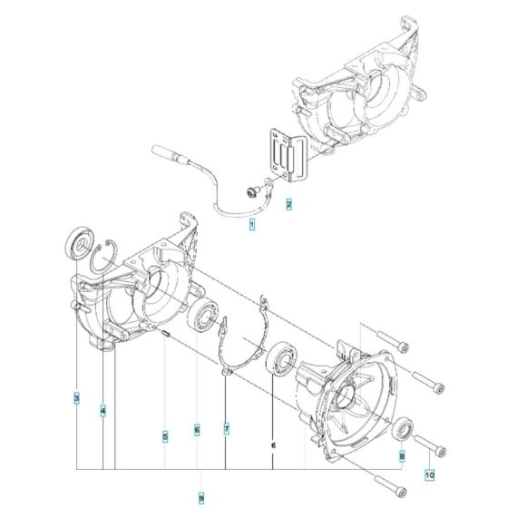 Crankcase Assembly for Husqvarna 541RB Brushcutter