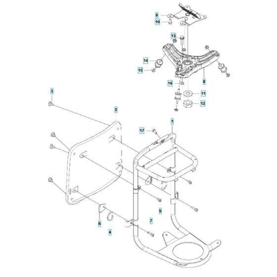 Frame Assembly for Husqvarna 541RB Brushcutter