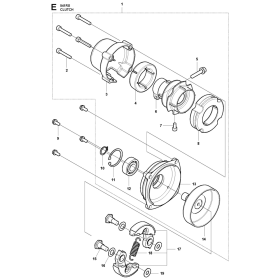 Clutch Assembly For Husqvarna 541RS Brushcutters