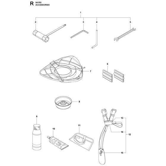 Accessories-2 Assembly For Husqvarna 541RS Brushcutters