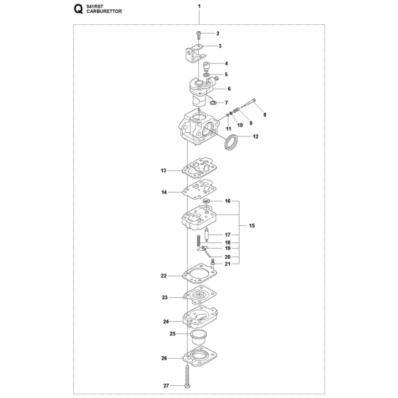 Carburetor Assembly For Husqvarna 541RST Brushcutters