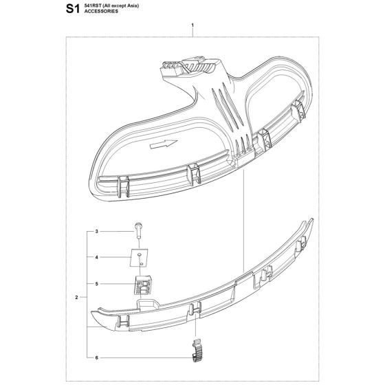 Accessories-2 Assembly For Husqvarna 541RST Brushcutters