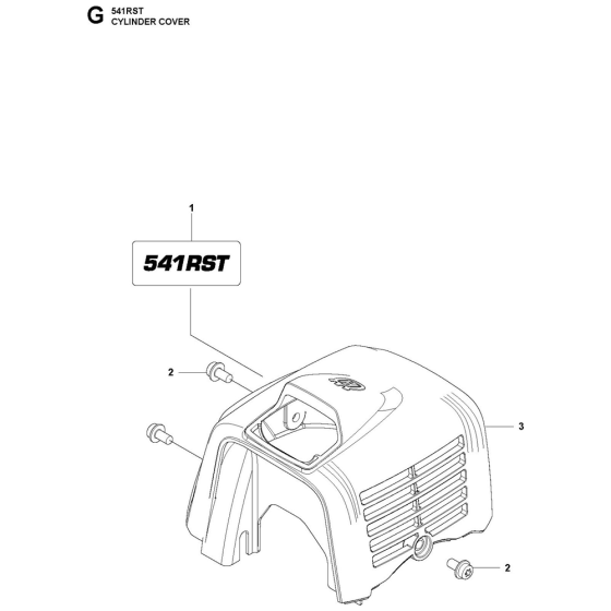 Cylinder Cover Assembly For Husqvarna 541RST Brushcutters