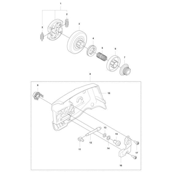 Clutch Assembly for Husqvarna 542i XP G Chainsaw