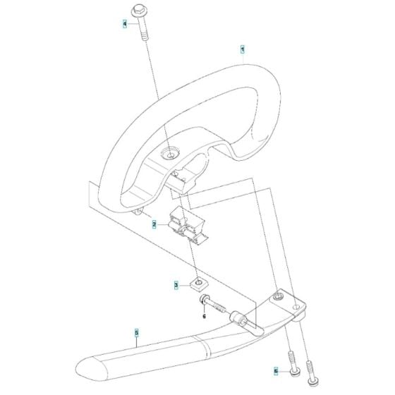 Handle Assembly for Husqvarna 543RB Brushcutter