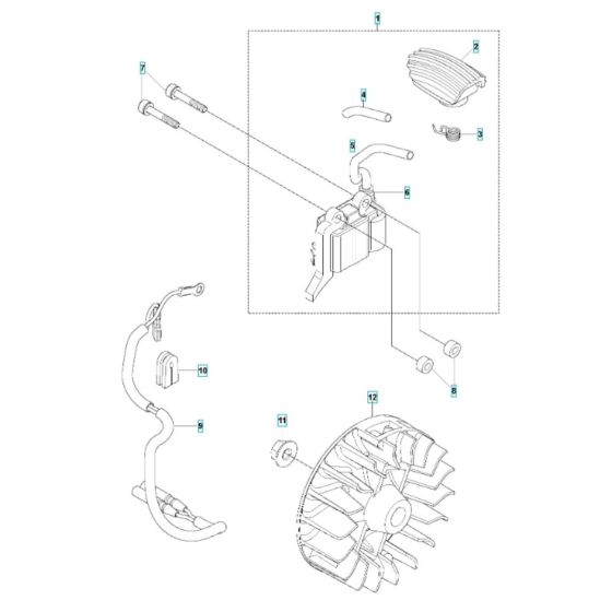 Ignition Assembly for Husqvarna 543RB Brushcutter