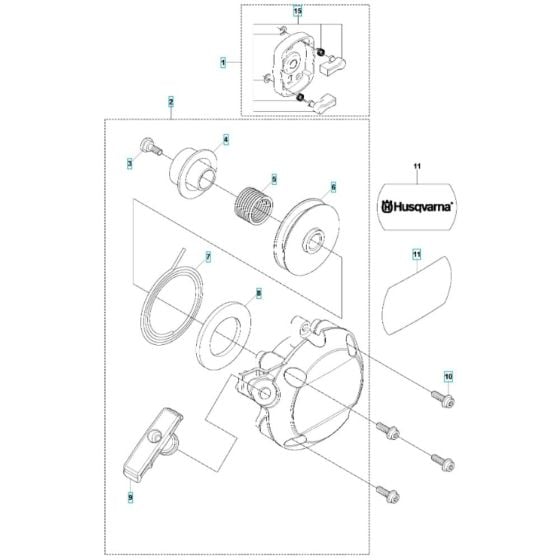 Starter Assembly for Husqvarna 543RB Brushcutter