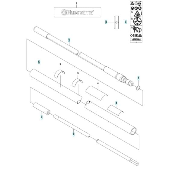 Shaft Assembly for Husqvarna 543RB Brushcutter