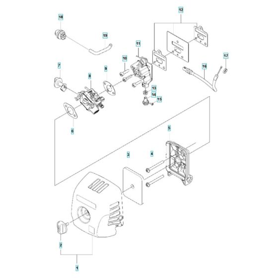 Air Filter Assembly for Husqvarna 543RB Brushcutter