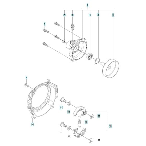 Clutch Assembly for Husqvarna 543RB Brushcutter