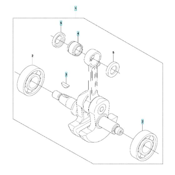 Crankshaft Assembly for Husqvarna 543RB Brushcutter