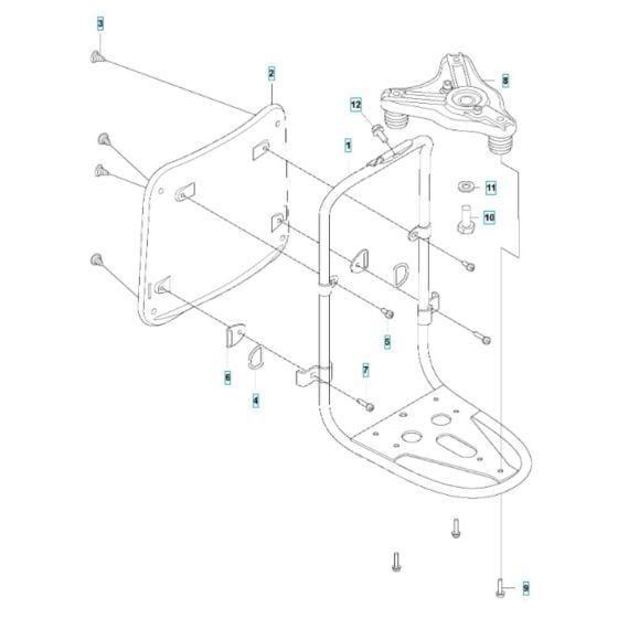 Frame Assembly for Husqvarna 543RB Brushcutter