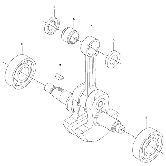 Crankshaft Assembly For Husqvarna 543RBK Brushcutters