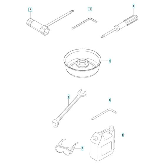 Accessories for Husqvarna 543RBS Brushcutter