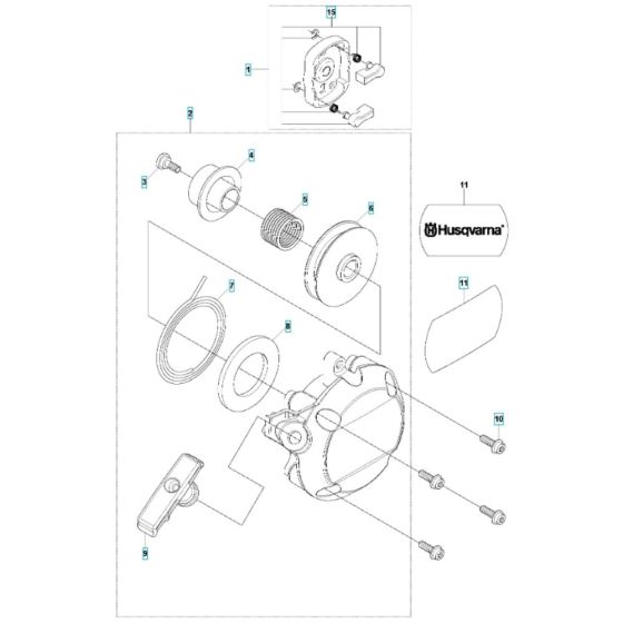 Starter Assembly for Husqvarna 543RBS Brushcutter