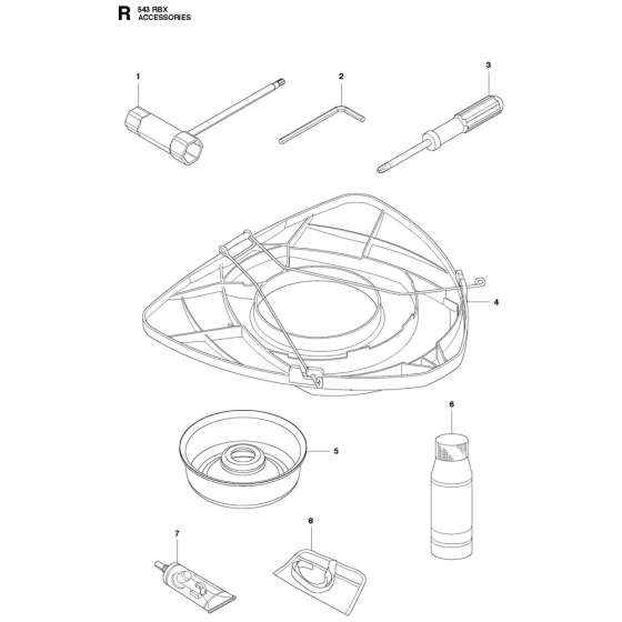 Accessories Assembly For Husqvarna 543RBX Brushcutters