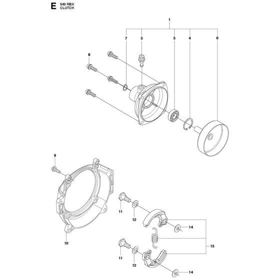 Clutch Assembly For Husqvarna 543RBX Brushcutters